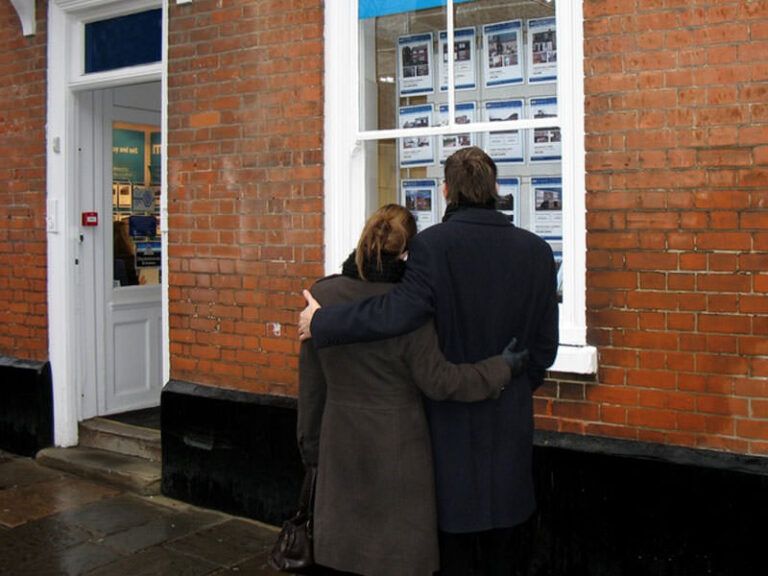 House and property valuations estate agents window image